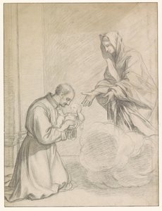 Saint Cajetan of Thiene Receiving the Christ Child from Mary