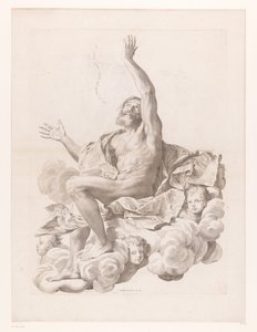 Saint Paul on a Cloud Surrounded by Cherubs