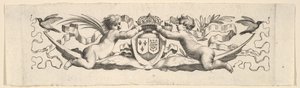 Headband: Two Infants with the Arms of France and Navarre