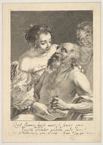 Lot and His Daughters by Claude Mellan