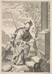 Minerva Instructs the Dauphin by Claude Mellan