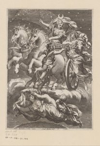 Personification of the Moon on Her Chariot (Title Page for: Giovanni Battista Ferrari, De Florum Cultura Libri IV, 1633)