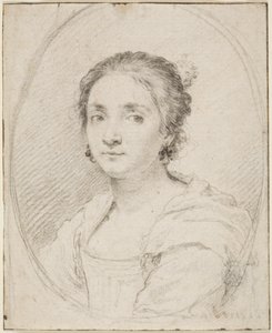 Portrait of Virginia de Vezzo da Velletri by Claude Mellan