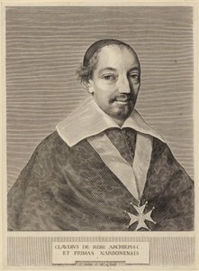 Portrait of Claude de Rebé, Archbishop of Narbonne by Claude Mellan