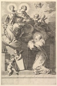 Saint Bernard Kneeling before the Virgin and Child by Claude Mellan