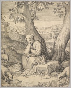 Saint Genevieve by Claude Mellan