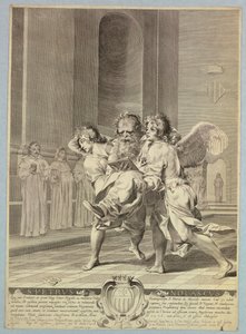 St. Peter Nolasque Carried to Offices by Angels by Claude Mellan