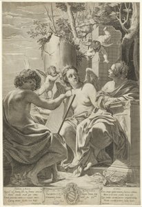 Allegory of Intellect, Memory, and Will by Claude Mellan after Simon Vouet