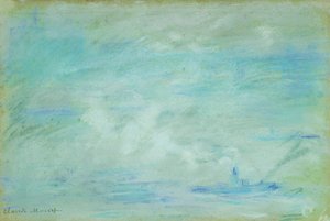 Boat on the Thames, Haze Effect by Claude Monet