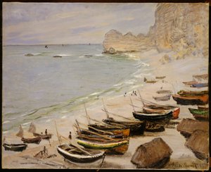 Boats on the Beach at Etretat, 1883