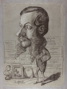 Caricature of Léon Manchon, c.1858