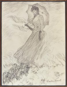 Woman with a Parasol by Claude Monet