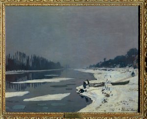Ice Floes on the Seine at Bougival by Claude Monet