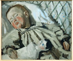 Jean Monet Asleep by Claude Monet