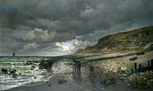 The Point of La Hève at Low Tide by Claude Monet