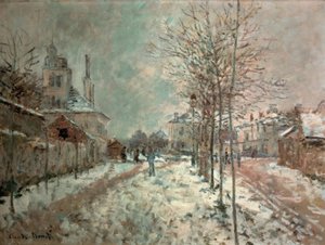 Boulevard de Pontoise in Argenteuil, Snow by Claude Monet