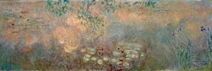 The Water Lily Pond with Iris by Claude Monet