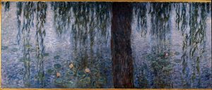 The Waterlilies, clear morning with willows (left part of the triptych) by Claude Monet