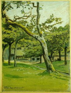 Normandy Farm Under the Trees by Claude Monet