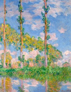 Poplars in the Sun by Claude Monet