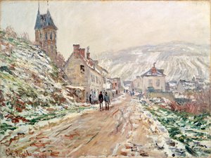 Road in Vetheuil in winter by Claude Monet