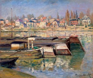 Seine at Asnières by Claude Monet