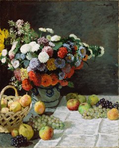 Still Life with Flowers and Fruit, 1869 by Claude Monet