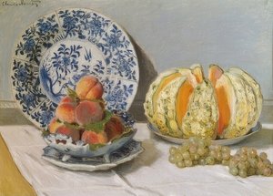 Still Life with Melon by Claude Monet