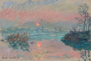 Sunset at Lavacourt, 1880 by Claude Monet