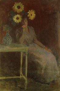 Suzanne with Sunflowers