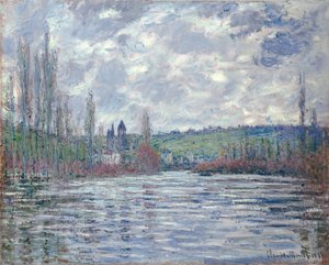 The Seine in Flood at Vetheuil by Claude Monet