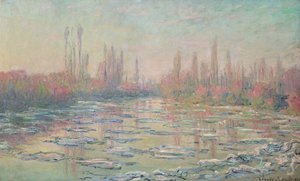 The Thaw on the Seine, near Vetheuil, 1880 by Claude Monet