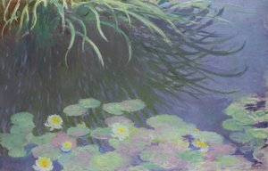 Water Lilies with Reflections of Tall Grass by Claude Monet