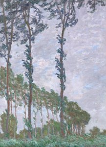 Wind Effect, Series of The Poplars, 1891 by Claude Monet