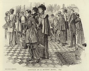 Arrivals at a Modern Hotel, 1895 by Claude Shepperson