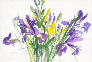 Irises, 1999 by Claudia Hutchins Puechavy