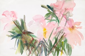 Peonies, 1987 by Claudia Hutchins Puechavy