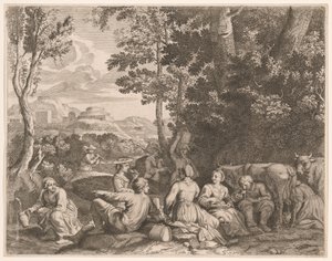 Country Meal, Plate 3 from Pastorales