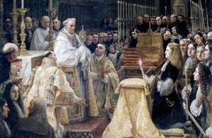 Charles II of Spain in adoration of the Holy Eucharist by Claudio Coello