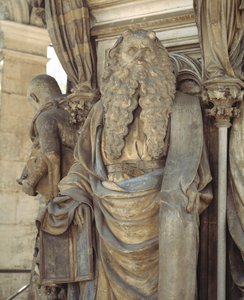 The base of the Well of Moses shows the prophets who foretold the coming of Christ by Claus Sluter
