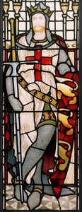 Richard I (detail from a window in the Great Hall) by Clement James Heaton