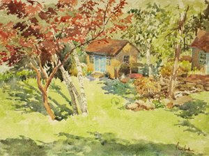 The Yellow Boathouse, 2015 by Clive Wilson