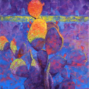 Vibrant Prickly Pear Cactus by Cody DeLong