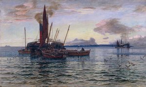 The Herring Market at Sea by Colin Hunter