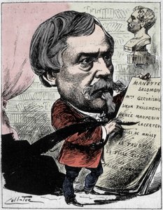 Cartoon depicting the writer Edmond de Goncourt (1822-1896) from "The Men of Today" Drawing by Coll-Toc (Collignon and Tocqueville). 1892