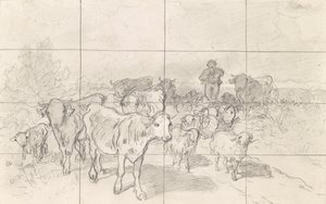 Herd with Shepherds by Conrad Bühlmayer