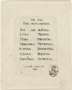 Title Page, from Der VII Planeten