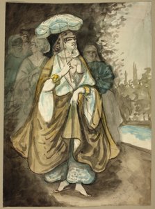 One of the Ladies of the Harem; Fragment of a Landscape