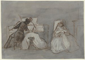 Student and Music Teacher by Constantin Guys