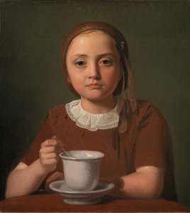 Little Girl, Elise Købke, with a Cup in Front of Her